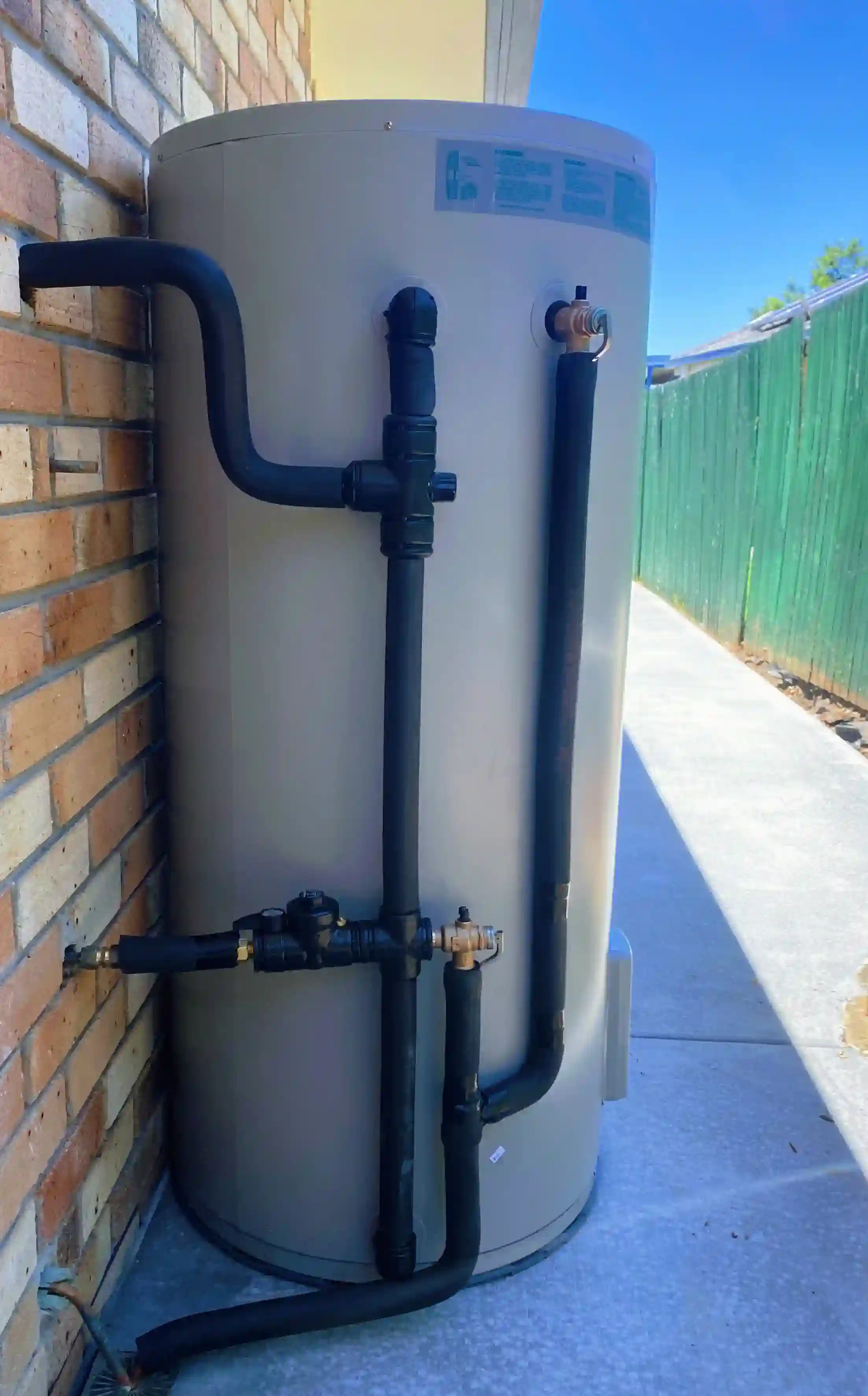 hot water install